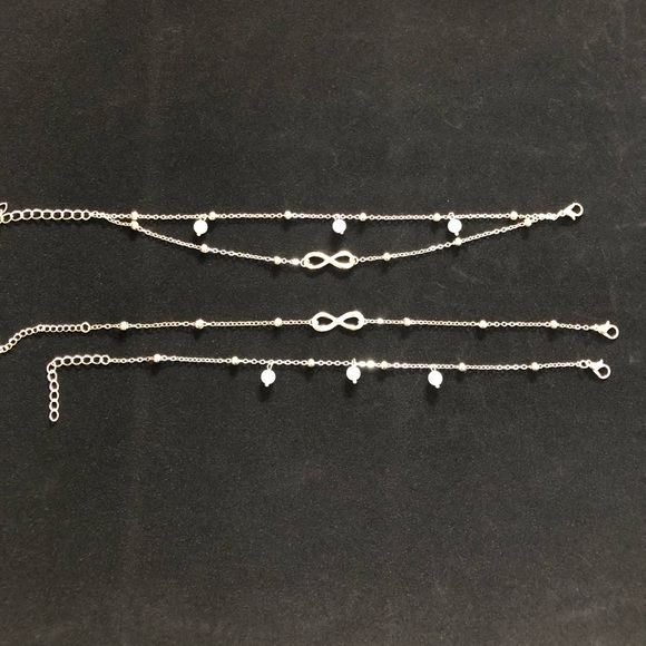 3 Gold Ankle Bracelets - NWOT - Picture 2 of 7